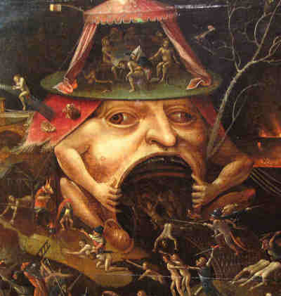 An unlovely creature from a Hieronymous Bosch painting.